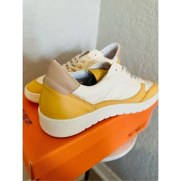 Miz Mooz Veronica Leather Sneaker Lightweight Yellow/White Size 7.5 Euro 38, NWT - Picture 13 of 17